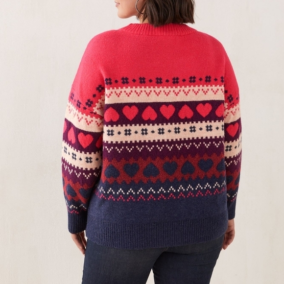 0X - In Every Story | Jacquard Sweater With Scoop Neck - Picture 3 of 4